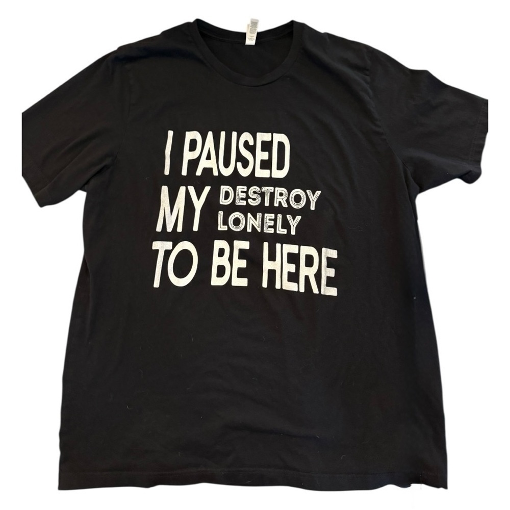 Destroy Lonely Graphic Tee Black and White 3XL